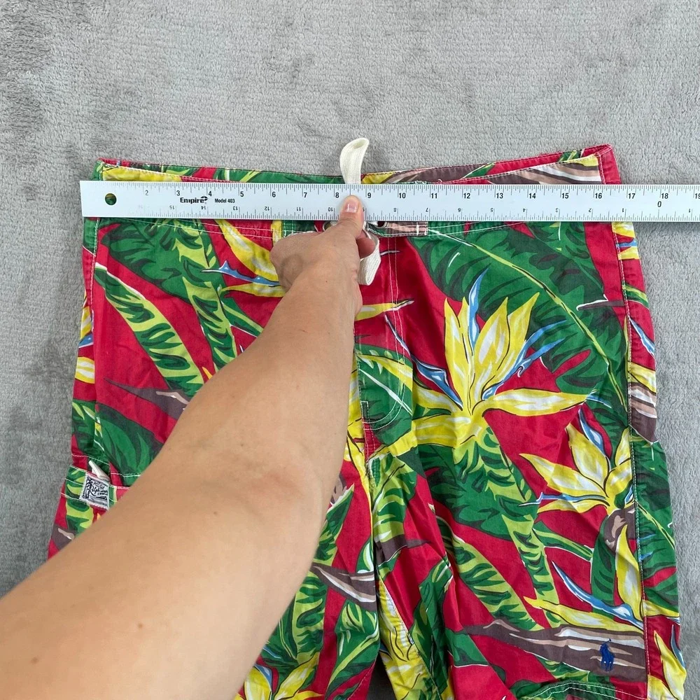 Vintage Polo Ralph Lauren Board Shorts Men 32 Multi Birds‎ of Paradise Hawaiian
